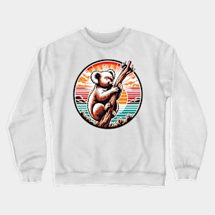 Koala bear on a branch Crewneck Sweatshirt